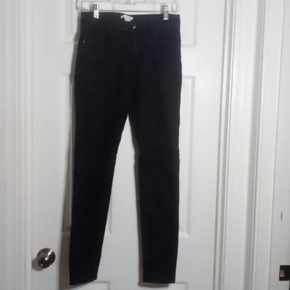 H&M star print skinny jeans Black